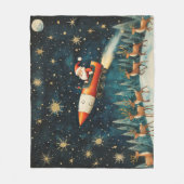 サンタおもしろいクリスマスイブフリースブランケット フリースブランケット (正面)