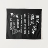 サンタおもしろいクリスマスクリスマスへの贈り物 タペストリー (正面(横))