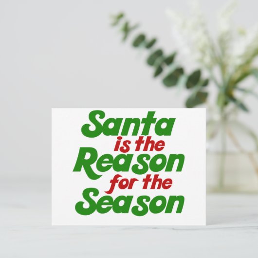 サンタおもしろいクリスマスユーモアのパロディ シーズンポストカード (スタンド正面)