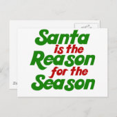 サンタおもしろいクリスマスユーモアのパロディ シーズンポストカード (正面/裏面)