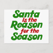 サンタおもしろいクリスマスユーモアのパロディ シーズンポストカード (正面)