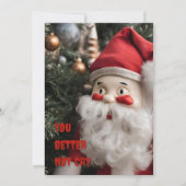 サンタおもしろいクリスマス泣かない方がよい シーズンカード (正面)