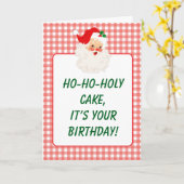 サンタおもしろいクリスマス誕生日 カード (黄色い花)