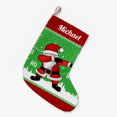 サンタおもしろいクロウダビング スモールクリスマスストッキング (正面 (吊り時))