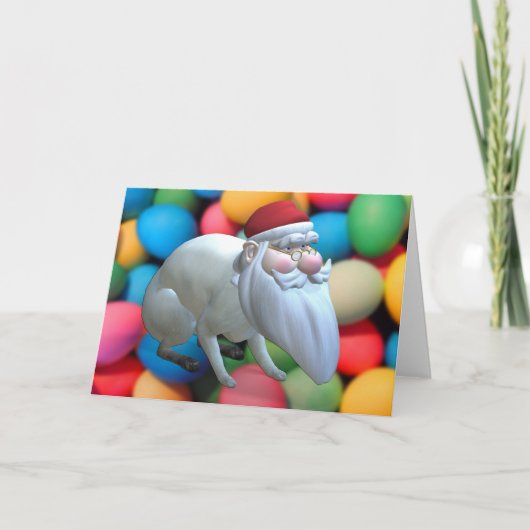 サンタおもしろいクロスバニー シーズンカード (正面)