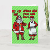 サンタおもしろいクロースとクリスマス夫人 シーズンカード (正面)