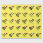 サンタおもしろいクロースのサングラスカスタムクリスマス ラッピングペーパー (フラット)