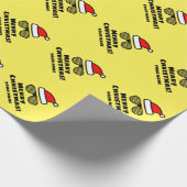 サンタおもしろいクロースのサングラスカスタムクリスマス ラッピングペーパー (角)