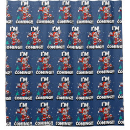 サンタおもしろいクロースのパタユーモアのあるーン シャワーカーテン