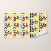 サンタおもしろいクロースのパタユーモアのあるーン バスタオルセット (ハンドタオル)