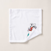 サンタおもしろいクロースのパタユーモアのあるーン バスタオルセット (ウォッシュタオル)