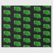 サンタおもしろいクロースはシトロエンタイプHファンチューブを駆動 ラッピングペーパー (フラット)