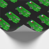 サンタおもしろいクロースはシトロエンタイプHファンチューブを駆動 ラッピングペーパー (角)