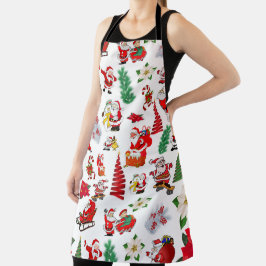 サンタおもしろいクロースイラストレーション エプロン