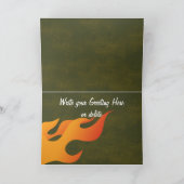 サンタおもしろいクロースクリスマスカード赤熱サンタ シーズンカード (内部)