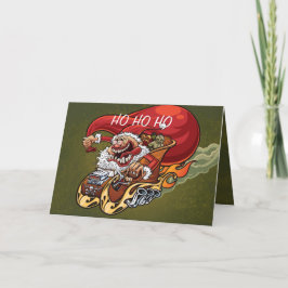 サンタおもしろいクロースクリスマスカード赤熱サンタ シーズンカード