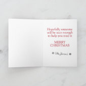 サンタおもしろいクロースソーシャルポスト辞書クリスマス シーズンカード (内部)