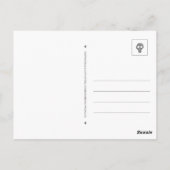 サンタおもしろいクロース帽子とEeew Christmas Flamingo ポストカード (裏面)