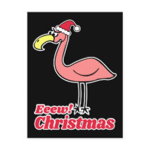 サンタおもしろいクロース帽子とEeew Christmas Flamingo