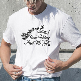 サンタおもしろいクロース引用文、クリスマスデーカッコいい、サンタ Tシャツ