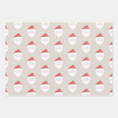 サンタおもしろいクロース柄。クリスマス休暇 ラッピングペーパーシート (正面)