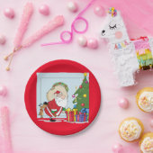 サンタおもしろいクロース紙プレート ペーパープレート (パーティー)