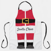 サンタおもしろいクロース衣装レッド&ホワイトクリスマス エプロン (正面)