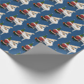 サンタおもしろいクロース遊ピアノ ラッピングペーパー (角)