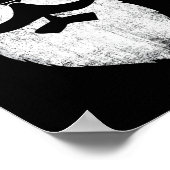 サンタおもしろいクロース顔サングラス帽子ひげc ポスター (角)