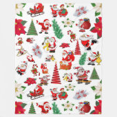 サンタおもしろいクロース フリースブランケット (正面)