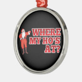 サンタおもしろいクロース メタルオーナメント (左)