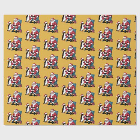 サンタおもしろいクロース ラッピングペーパー (フラット)