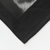 サンタおもしろいクロースCuとのクリスマスキャットドッグセルフィー フリースブランケット (角)