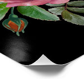 サンタおもしろいグリーンスカル及びクリスマスフローラ ポスター (コーナー)