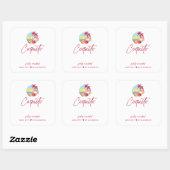 サンタおもしろいコキト食品・飲料ラベルセット スクエアシール (シート)