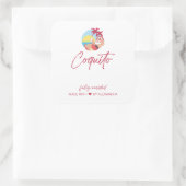 サンタおもしろいコキト食品・飲料ラベルセット スクエアシール (バッグ)