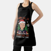 サンタおもしろいジョーバイデン氏Uh Uh Christmasメリー Ugly エプロン (インサイチュ)