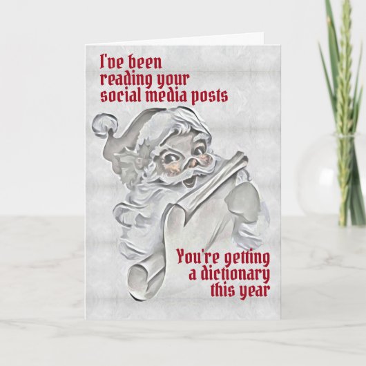 サンタおもしろいスはSNSの読クリスマスだった シーズンカード (正面)