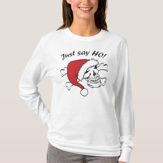 サンタおもしろいスカル Tシャツ (正面)