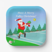 サンタおもしろいス遊ピックボールメリークリスマス ペーパープレート (正面)