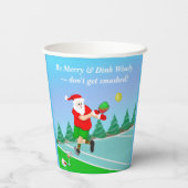 サンタおもしろいス遊ピックボールメリークリスマス 紙コップ (裏面)