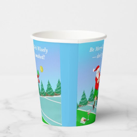 サンタおもしろいス遊ピックボールメリークリスマス 紙コップ (右)