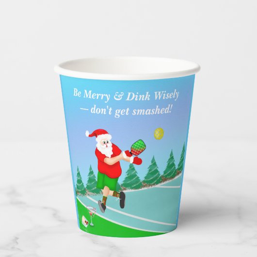 サンタおもしろいス遊ピックボールメリークリスマス 紙コップ (正面)