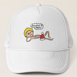 サンタおもしろいズ・ヒアクリスマスユーモア キャップ