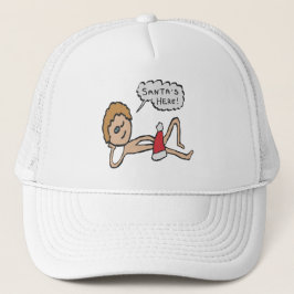 サンタおもしろいズ・ヒアクリスマスユーモア キャップ