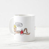 サンタおもしろいズ・ヒアクリスマスユーモア コーヒーマグカップ (正面左)