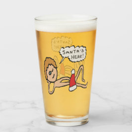サンタおもしろいズ・ヒアクリスマスユーモア タンブラーグラス