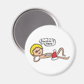 サンタおもしろいズ・ヒアクリスマスユーモア マグネット (正面/裏面)