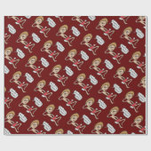 サンタおもしろいズ・ヒアクリスマスユーモア ラッピングペーパー (フラット)