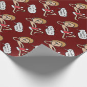 サンタおもしろいズ・ヒアクリスマスユーモア ラッピングペーパー (角)